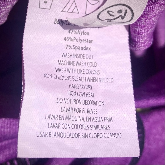 ZumbaWear Marvelous purple lime drawstring stretch nylon polyester harem pant M - Picture 10 of 11